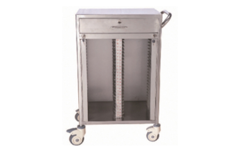 [B30]不銹鋼病歷夾車(50格)